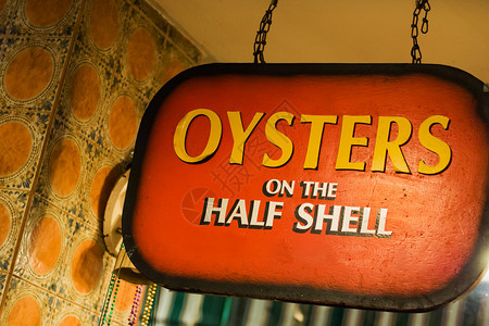 新奥尔良波旁街的牡蛎酒吧图片