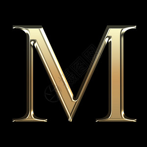 Goldenmatte字母M图片