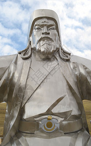 成吉思汗雕像在蒙古的纪图片