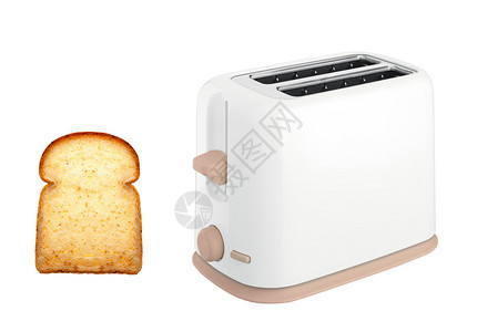 白底面包烤面包机用图片