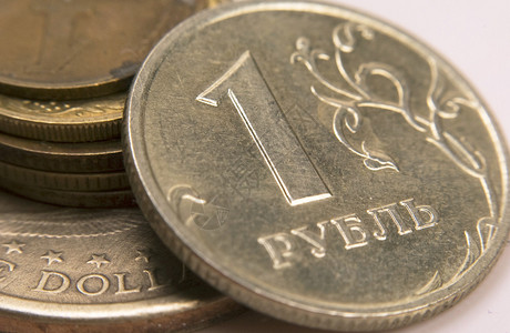 一枚俄罗斯卢布硬币图片