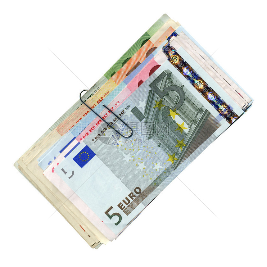 欧元纸币钱欧洲货币图片