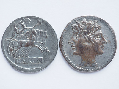 来自罗马帝国的古罗马硬币图片