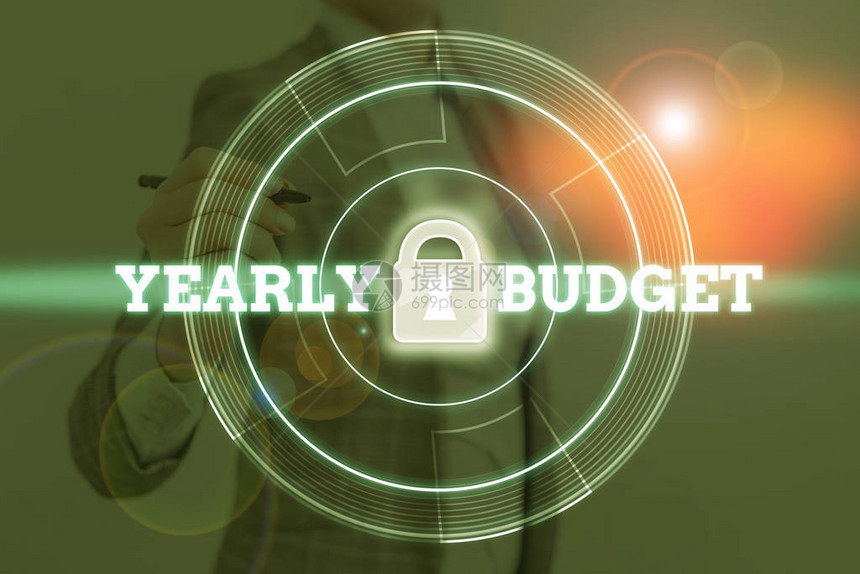 表明年度预算的书写说明财政年度公司支出计划的业务概念1图片