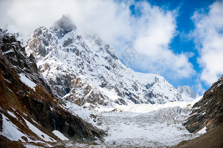 高山上的冰川图片