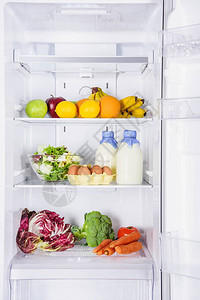 冰箱中的水果蔬菜和图片