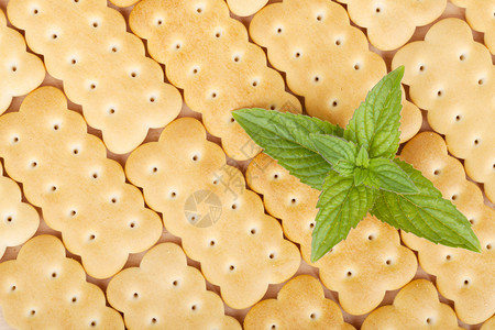 Cookies以薄荷叶为密质纹理图片