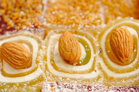 美味的土耳其杏仁甜点图片
