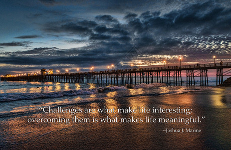 日落时的欧申赛德码头美国加利福尼亚州欧申赛德以下引用图片