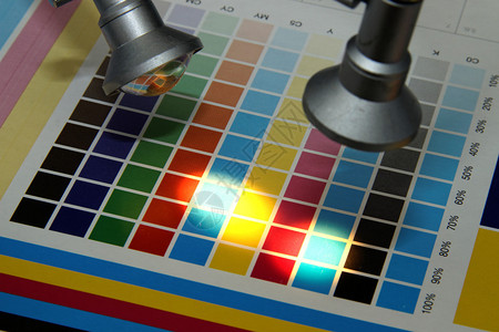 发光的彩色测试打印图片