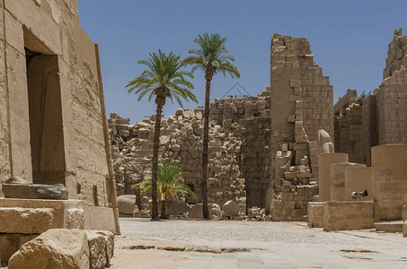 埃及卢克苏尔卡纳克寺庙的废墟埃及图片