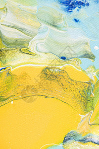 与黄色和蓝色油画的抽象纹理图片