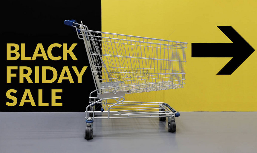 黑色星期五与销售促销概念购物生活方式空墨盒图片