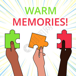 概念手写显示温暖的回忆概念意义让你愉快地记住的东西甜蜜的回忆不同人手图片