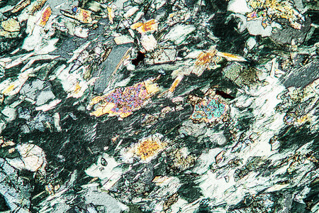 显微镜下Feldspar岩图片