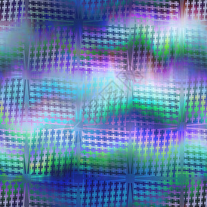 紫色绿和蓝色与数字编织网格图案叠加的超现实渐变色混合柔软流动的超现实幻想图形设计无缝重复光栅jp背景图片