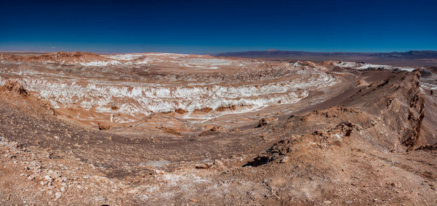 智利阿塔卡马的月亮谷干旱沙和盐咸图片