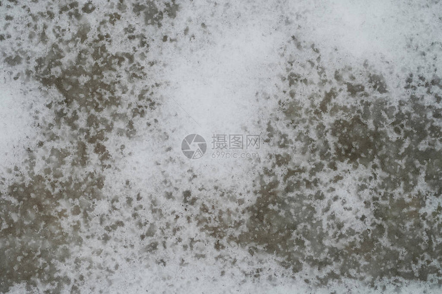 融化的雪纹理背景全球变暖主题图片