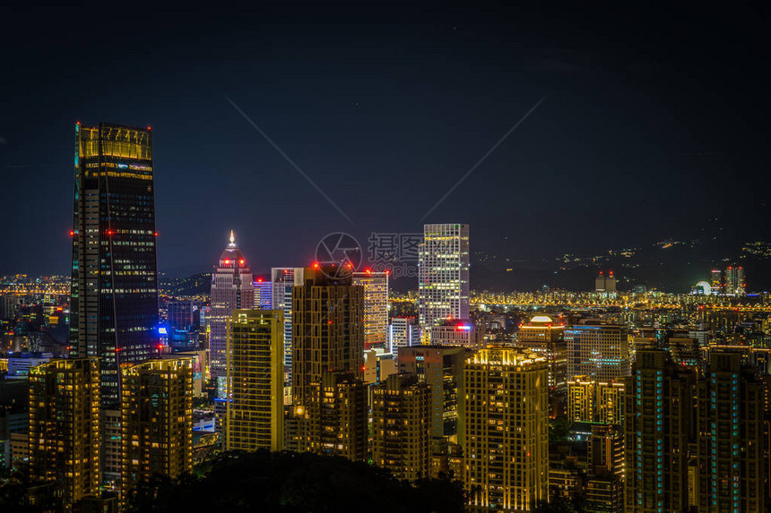 从象山台北看到的台北夜景图片
