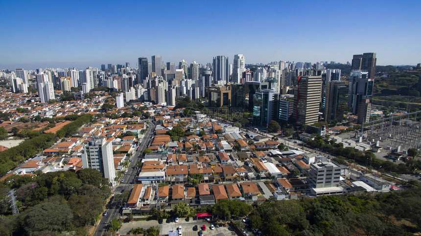 巴西圣保罗市的空中景象Itaim图片
