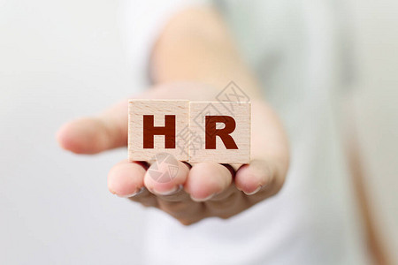 人力资源管理与招聘业务理念手握带H图片