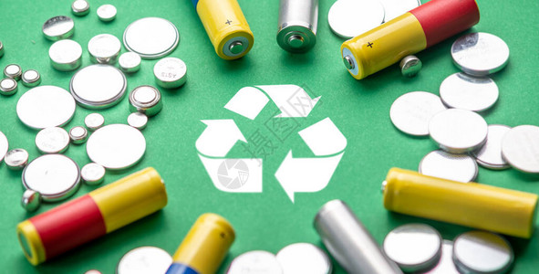 用过的电池和回收标志生态安全和生态友图片