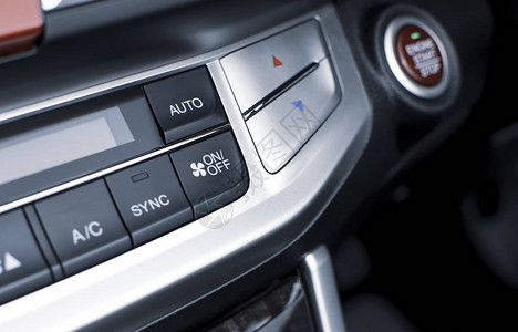 开停速空气流和豪华车自动温度按钮的空调按钮图片