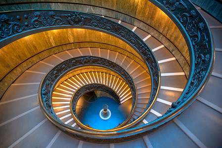 意大利罗马梵蒂冈博物馆的双螺旋双层楼梯图片