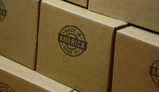 美国制造的印章在纸板箱上工厂制造和图片