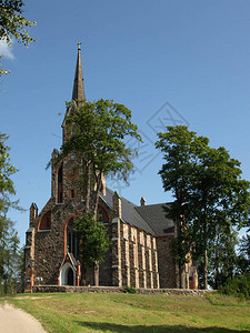 塞斯瓦因福音路德是拉脱维亚最大的农村教堂图片