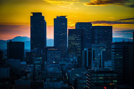 名古屋电视塔和日落图片
