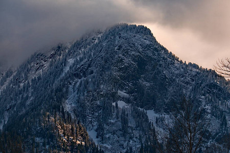 Chulyshman河谷附近的雪峰山脉图片