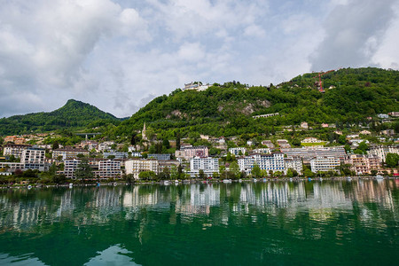 Montreux市风景瑞士日内瓦图片