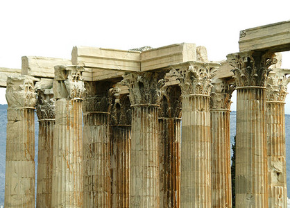 希腊雅典奥林匹安宙斯圣殿的科林图片