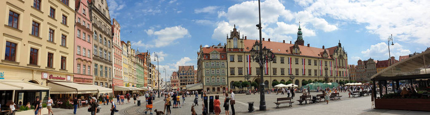 波兰弗罗茨瓦夫全景集市广场图片