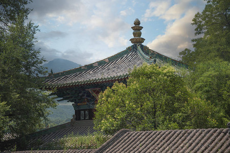 嵩岳寺塔少林是部的佛教寺院位于嵩山上背景