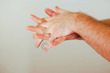 用肥皂洗手防止细菌细菌图片