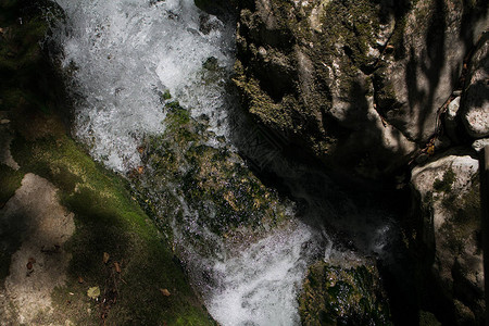 瀑布和斯隆迈拉瀑布在下奥地图片
