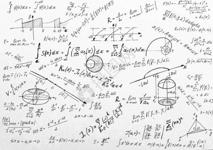 黑板上写的黑色数学公式背景图片