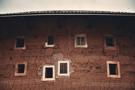 传统图卢建筑是福建Hakk背景图片