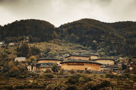 传统图卢建筑是福建Hakk背景图片