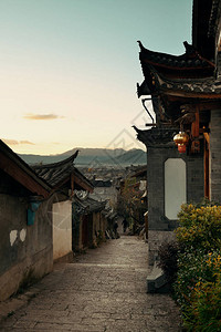 云南丽江的老街景图片