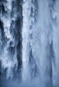 斯科加瀑布作为背景自然的冰岛背景在冰岛旅行著名的地方在冰岛旅图片