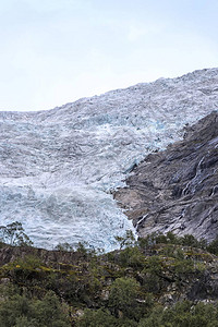 一部分的冰川挪威图片