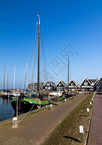 荷兰阿姆斯特丹附近的荷兰传统城镇Marken图片