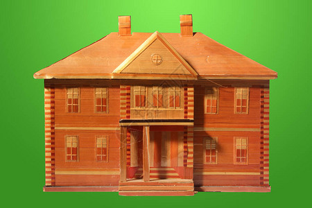 代表美国南部古老殖民房屋的小型微小屋背景图片