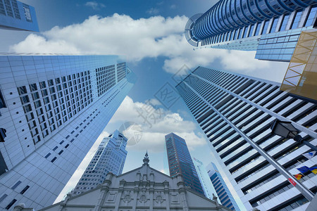 Sigapore金融大楼的背景图片