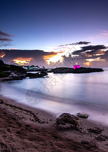 墨西哥加勒比海滩的日出图片
