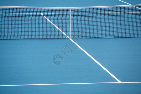 蓝网球法院图片