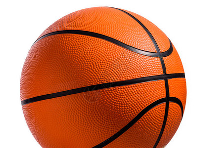 孤立在白色背景上的篮球橙色球体育概念图片
